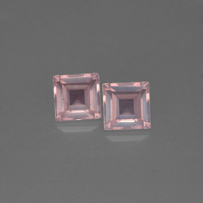 1.15 ct Pink Rose Quartz Stone, Natural Rose Quartz in Square Facet Shape for Sale
