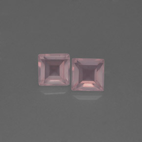 1.16 ct Pink Rose Quartz Gemstone, Rose Quartz Gem in Square Facet Shape for Sale.