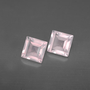 1.22 ct Pink Rose Quartz Stone, Natural Rose Quartz in Square Facet Shape for Sale
