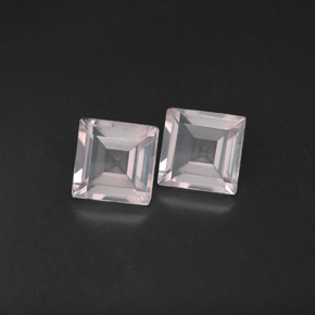 1.03 ct Pink Rose Quartz Gemstone, Rose Quartz Gem in Square Facet Shape for Sale.