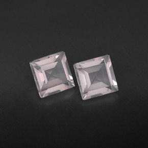 1.03 ct Pink Rose Quartz Stone, Natural Rose Quartz in Square Facet Shape for Sale