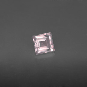 0.66 ct Pink Rose Quartz Gemstone, Rose Quartz Gem in Square Facet Shape for Sale.
