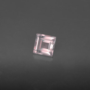 0.66 ct Pink Rose Quartz Stone, Natural Rose Quartz in Square Facet Shape for Sale