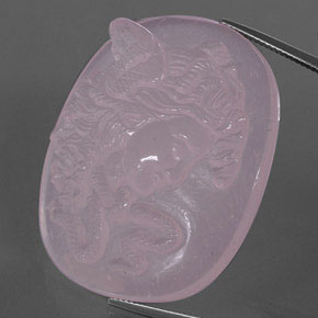 Rose Quartz Gemstone in 40.4 x 33.2 mm Size for Sale, Rose Quartz Stone in Pink Color