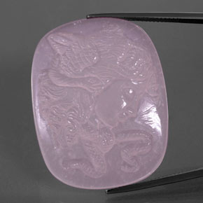 79.63 ct Pink Rose Quartz Gemstone, Rose Quartz Gem in Medusa Cameo Shape for Sale.