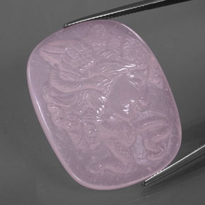 79.63 ct Pink Rose Quartz Stone, Natural Rose Quartz in Medusa Cameo Shape for Sale