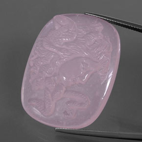 Rose Quartz Gemstone in 36.7 x 28.5 mm Size for Sale, Rose Quartz Stone in Pink Color