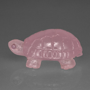 60.12 ct Pink Rose Quartz Gemstone, Rose Quartz Gem in Carved Hippopotamus Shape for Sale.