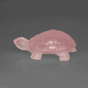 59.56 ct Pink Rose Quartz Gemstone, Rose Quartz Gem in Carved Hippopotamus Shape for Sale.