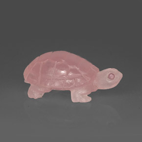 59.56 ct Pink Rose Quartz Stone, Natural Rose Quartz in Carved Hippopotamus Shape for Sale