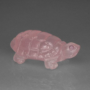 48.42 ct Pink Rose Quartz Stone, Natural Rose Quartz in Carved Hippopotamus Shape for Sale