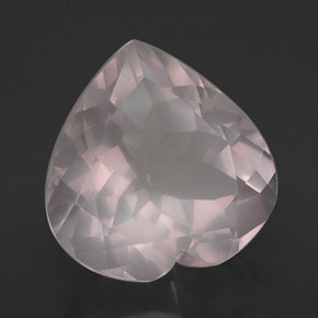 15.03 ct Pink Rose Quartz Stone, Natural Rose Quartz in Heart Facet Shape for Sale