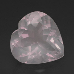 16.50 ct Pink Rose Quartz Gemstone, Rose Quartz Gem in Heart Facet Shape for Sale.