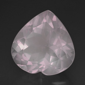 16.50 ct Pink Rose Quartz Stone, Natural Rose Quartz in Heart Facet Shape for Sale