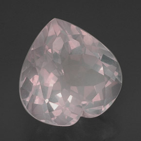 16.23 ct Pink Rose Quartz Stone, Natural Rose Quartz in Heart Facet Shape for Sale