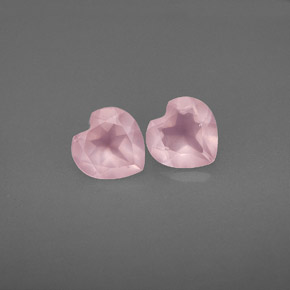 1.29 ct Pink Rose Quartz Gemstone, Rose Quartz Gem in Heart Facet Shape for Sale.