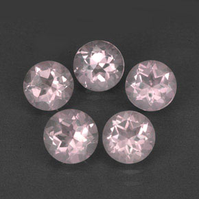 3.80 ct Pink Rose Quartz Stone, Natural Rose Quartz in Round Facet Shape for Sale