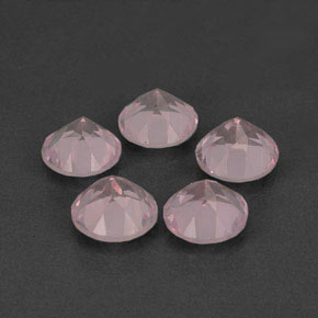 Rose Quartz Gemstone in 6.5 mm (calibrated) Size for Sale, Rose Quartz Stone in Pink Color