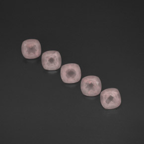 4.24 ct Pink Rose Quartz Gemstone, Rose Quartz Gem in Cushion-Cut Shape for Sale.