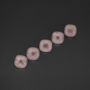 4.24 ct Pink Rose Quartz Stone, Natural Rose Quartz in Cushion-Cut Shape for Sale