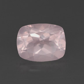 2.20 ct Pink Rose Quartz Gemstone, Rose Quartz Gem in Cushion-Cut Shape for Sale.