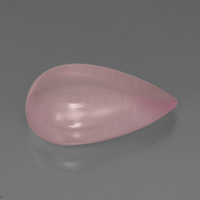 13.10 ct Pink Rose Quartz Gemstone, Rose Quartz Gem in Pear Cabochon Shape for Sale.