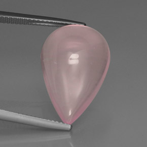13.10 ct Pink Rose Quartz Stone, Natural Rose Quartz in Pear Cabochon Shape for Sale