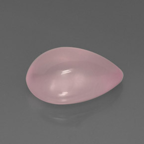 11.82 ct Pink Rose Quartz Gemstone, Rose Quartz Gem in Pear Cabochon Shape for Sale.