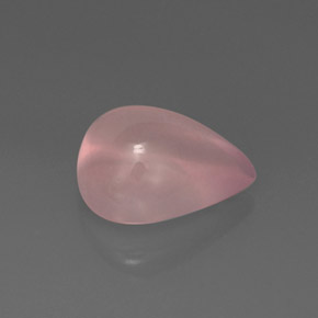 9.46 ct Pink Rose Quartz Gemstone, Rose Quartz Gem in Pear Cabochon Shape for Sale.