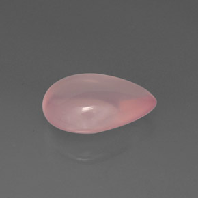 7.49 ct Pink Rose Quartz Gemstone, Rose Quartz Gem in Pear Cabochon Shape for Sale.