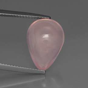 7.49 ct Pink Rose Quartz Stone, Natural Rose Quartz in Pear Cabochon Shape for Sale