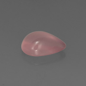 5.75 ct Pink Rose Quartz Gemstone, Rose Quartz Gem in Pear Cabochon Shape for Sale.