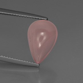 5.75 ct Pink Rose Quartz Stone, Natural Rose Quartz in Pear Cabochon Shape for Sale