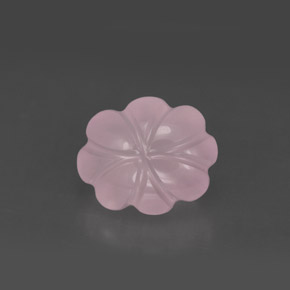 3.88 ct Pink Rose Quartz Stone, Natural Rose Quartz in Flower-Cut Shape for Sale