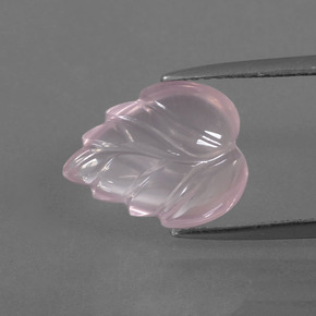 3.62 ct Pink Rose Quartz Stone, Natural Rose Quartz in Flower-Cut Shape for Sale