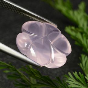 9.53 ct Pink Rose Quartz Stone, Natural Rose Quartz in Flower-Cut Shape for Sale