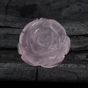 53.41 ct Pink Rose Quartz Stone, Natural Rose Quartz in Carved Rose Shape for Sale