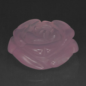 48.86 ct Pink Rose Quartz Stone, Natural Rose Quartz in Carved Rose Shape for Sale