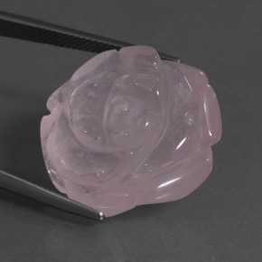 Rose Quartz Gemstone in 23.9 x 23.7 mm Size for Sale, Rose Quartz Stone in Very Light Rose Pink Color