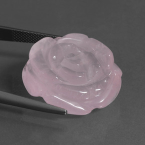 Rose Quartz Gemstone in 23.8 x 23.7 mm Size for Sale, Rose Quartz Stone in Bubblegum Pink Color