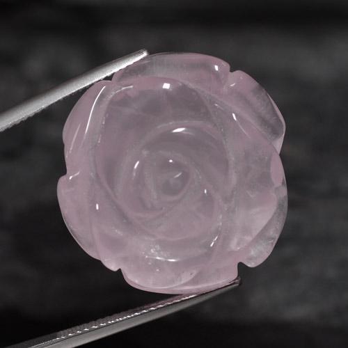 Quarzo rosa rosa taglio fiore da 42,64 ct dal Sud Africa, dimensione 25,4 x 25,1mm, pietra preziosa naturale non trattati , purezza Transparent/Translucent, Quarzo rosa Rosa intagliata da 1 pz, durezza Mohs di 7 adatto per gioielli da indossare ogni giorno, Photo A