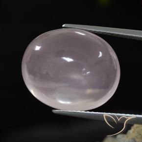 17.48 ct Pink Rose Quartz Stone, Natural Rose Quartz in Oval Cabochon Shape for Sale