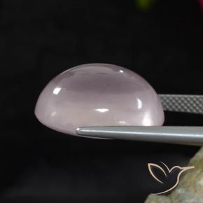 Rose Quartz Gemstone in 18.1 x 15.1 mm Size for Sale, Rose Quartz Stone in Very Light Pink Color