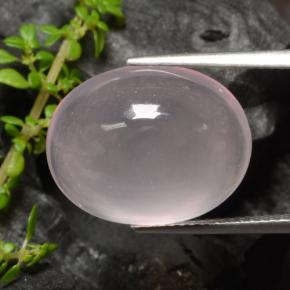 12.96 ct Pink Rose Quartz Stone, Natural Rose Quartz in Oval Cabochon Shape for Sale