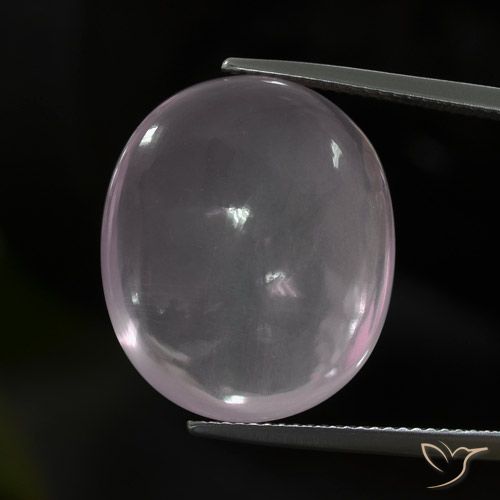 Very Light Rose Pink Розовый Кварц Камень - 27.1ct Овал Кабошон (ID: 306469)