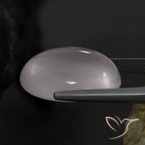 Rose Quartz Gemstone in 21.5 x 18.2 mm Size for Sale, Rose Quartz Stone in Very Light Rose Pink Color