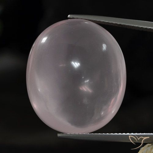 46.80ct Natural Very Light Rose Pink Rose Quartz, Oval, Transparent