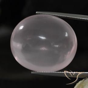 46.80 ct Pink Rose Quartz Stone, Natural Rose Quartz in Oval Cabochon Shape for Sale