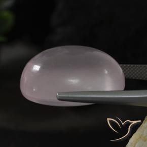 Rose Quartz Gemstone in 24.2 x 20.9 mm Size for Sale, Rose Quartz Stone in Very Light Rose Pink Color