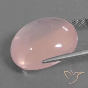 Rose Quartz Gemstone in 24 x 21.2 mm Size for Sale, Rose Quartz Stone in Light Pink Color